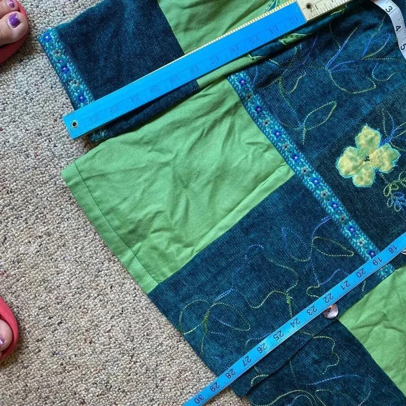 Retro Choices Artsy Boho Y2K Art to wear  Buttons Up Cozy Jacket Women Plus 1X - Picture 3 of 8